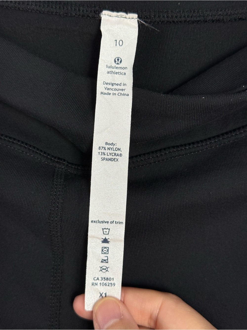 Lululemon Black Mid-Rise Stretch Leggings - Picture 5 of 8